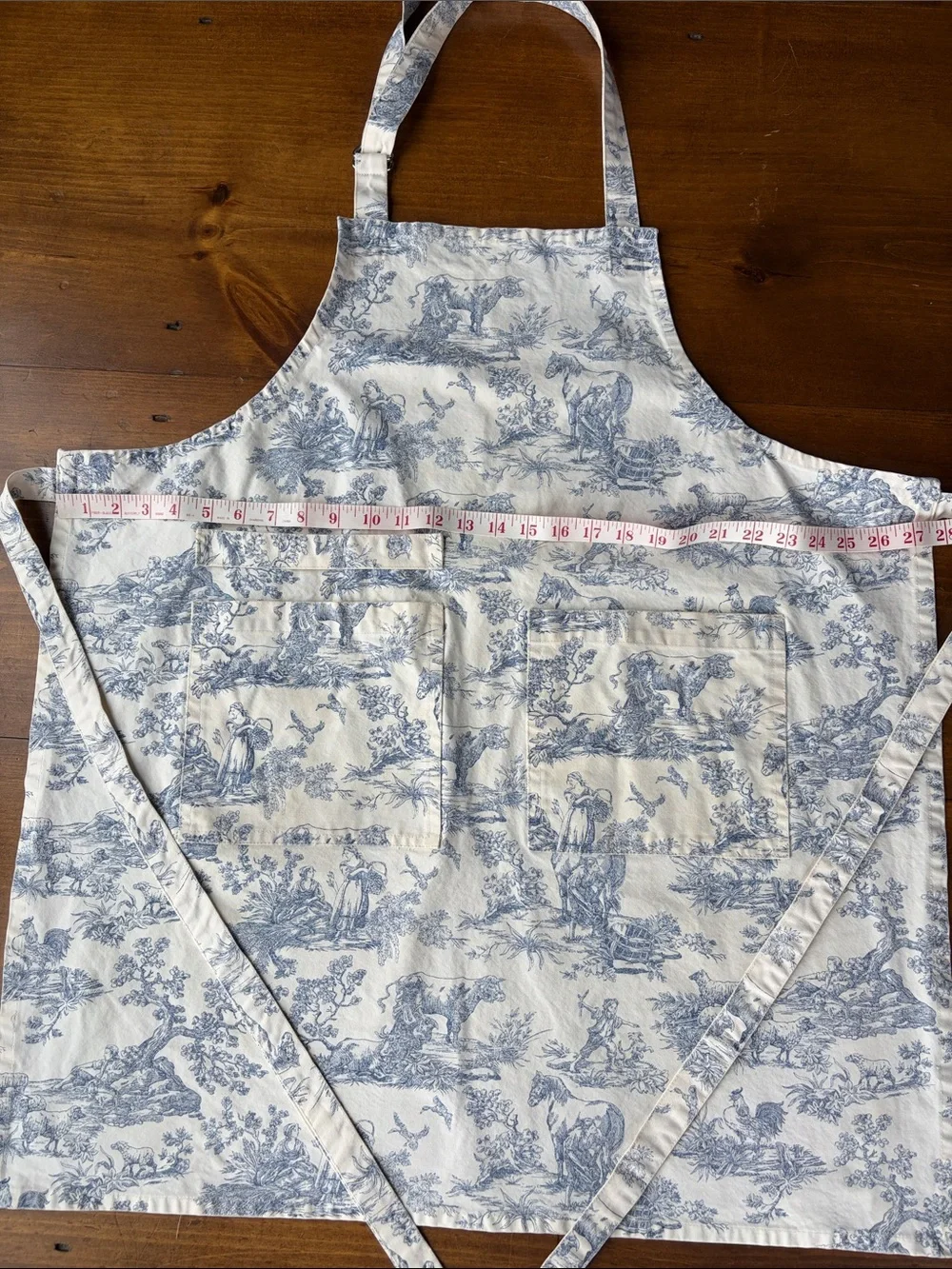 Blue Toile Apron